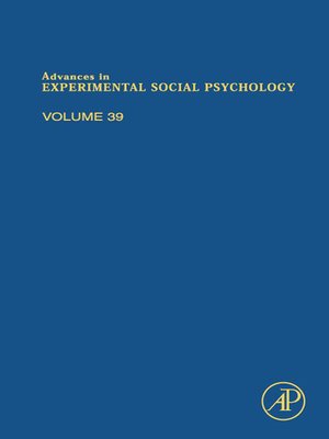 cover image of Advances in Experimental Social Psychology